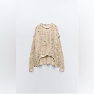 ZARA KNIT SWEATER WITH RIPS